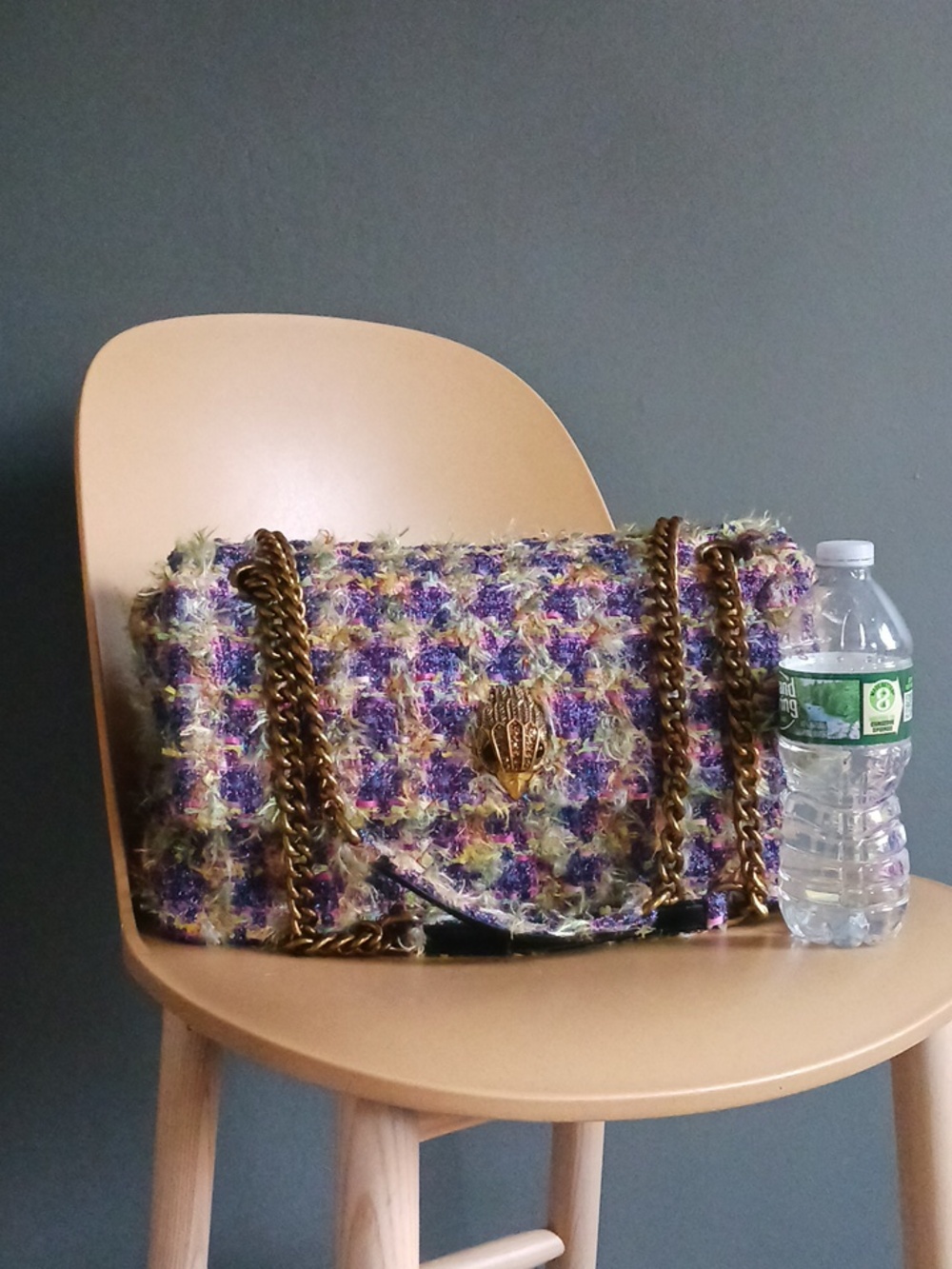 Kurt Geiger The Kensigton Tweed Large Crossbody/ Shoulder Bag+Dust Bag,14" Lengh - Picture 16 of 16